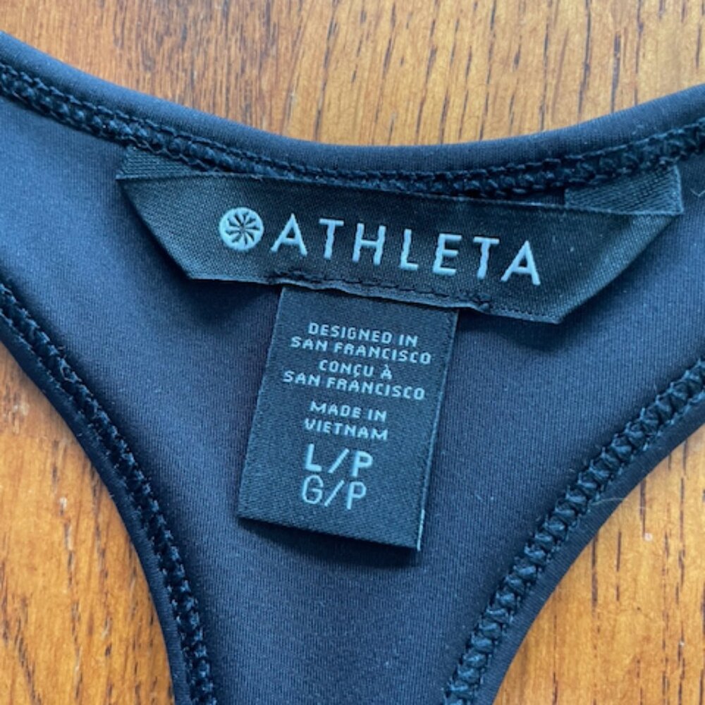 Athleta Power Serve tennis dress, black, new w/tags, size L - Picture 5 of 9